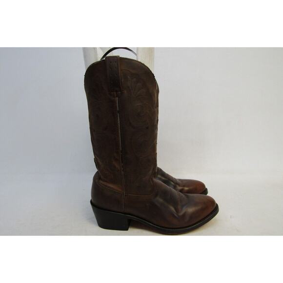 Road Wolf Mens Size 7 M Brown Leather Cowboy Western Boots - Picture 3 of 11